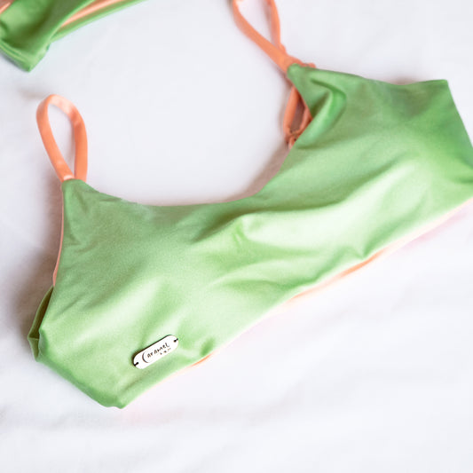 Top Flama Verde Pistacho/ Coral