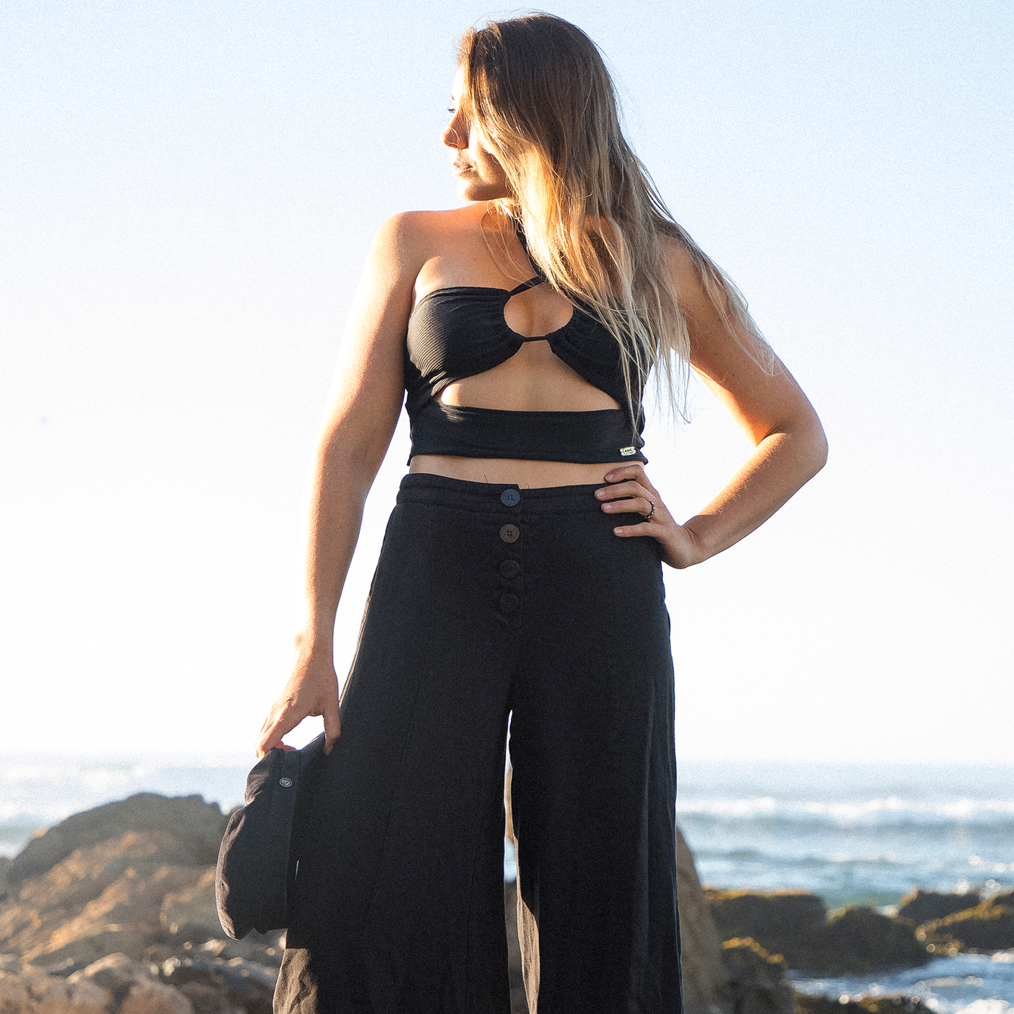 Crop Top Malva Negro