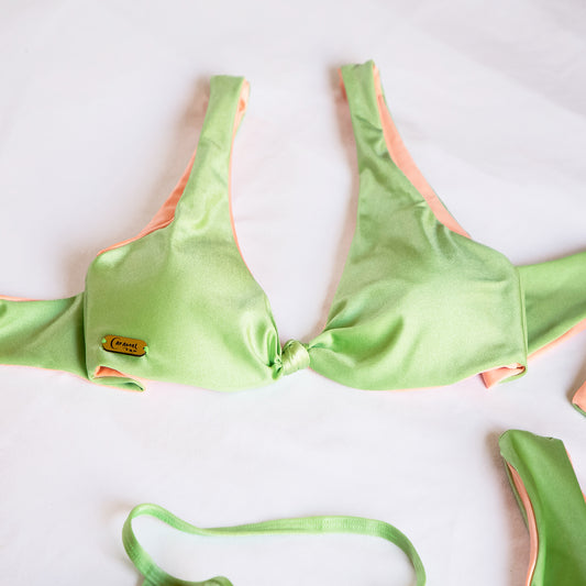 Top Knot Verde Pistacho/ Coral