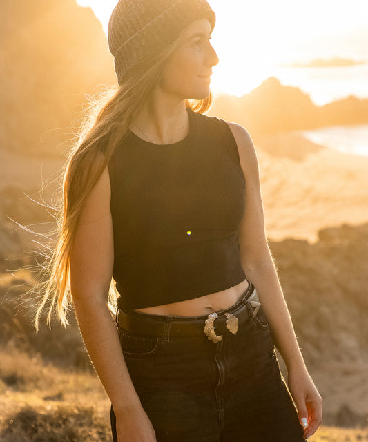 Polera Salma Negra - Manga corta